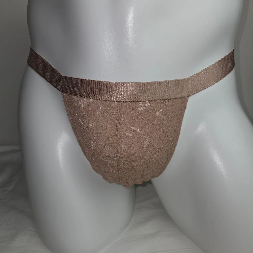 Cosabella Men's Luxury Italian Lace Thong Taupe Designer Underwear XL